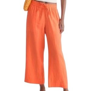 J Crew Seaside  Pull Up Linen Pants Inseam 26